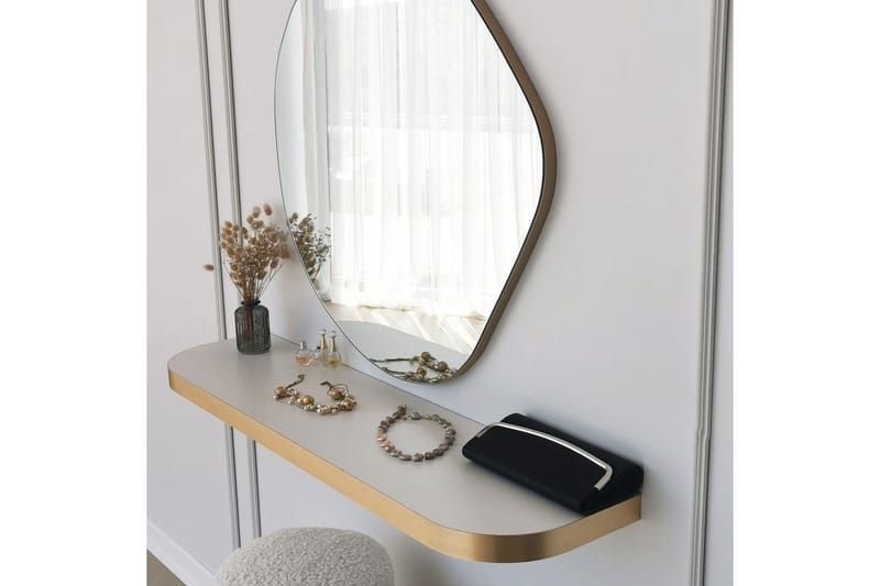 Spegel Asson 67 cm Asymmetrisk - Guld - Hallspegel - Väggspegel