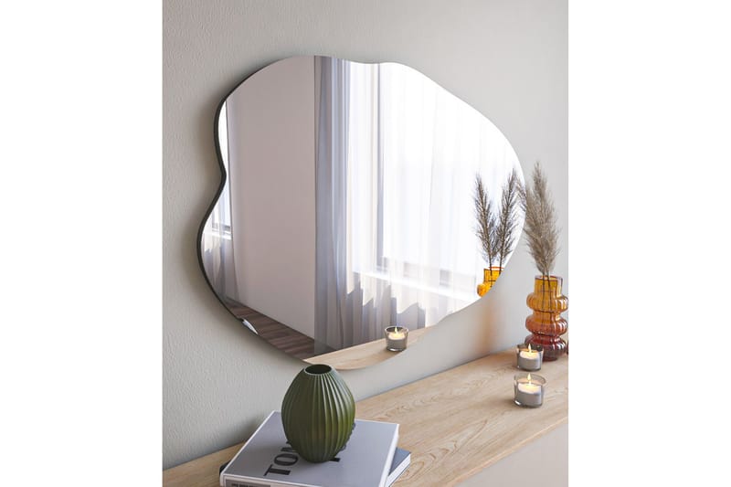 Spegel Besso 60 cm Asymmetrisk - Svart - Hallspegel - Väggspegel