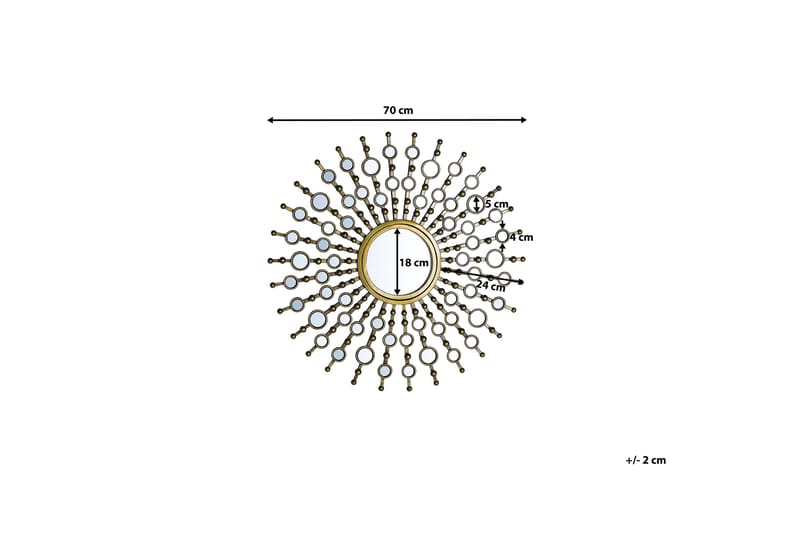 Spegel Blois 70 cm - Guld - Inredning - Spegel - Väggspegel