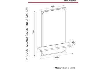 Spegel Bondsjö 45 cm - Brun - Inredning - Spegel - Väggspegel