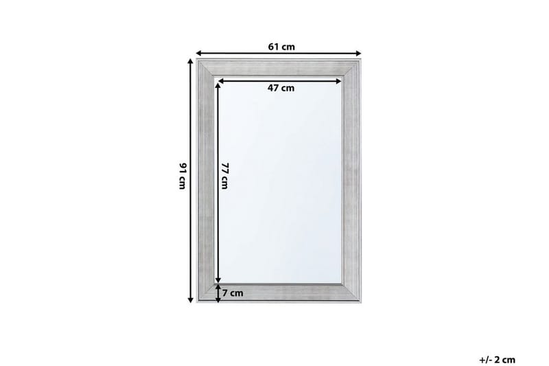 Spegel Bubry 61 cm - Silver - Hallspegel - Väggspegel