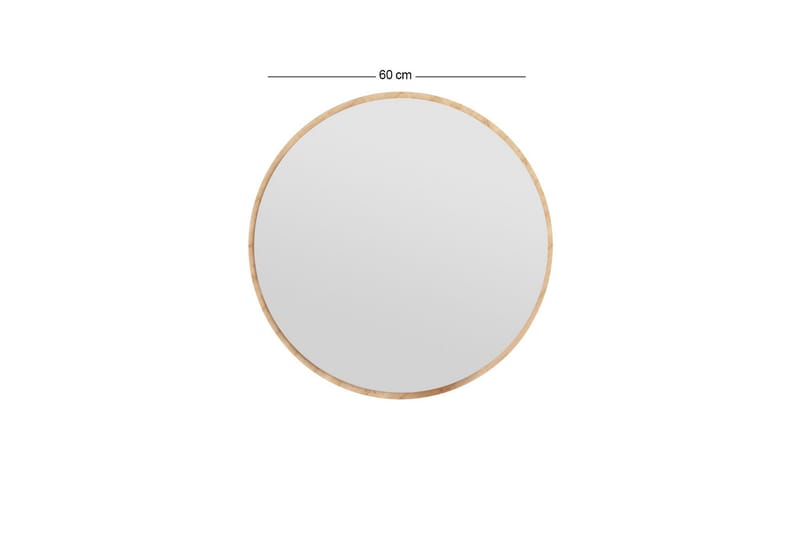 Spegel Buhem 60 cm Rund - Trä/Natur - Inredning - Spegel - Väggspegel