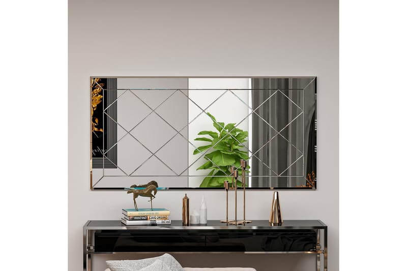 Spegel Chakra 60 cm Rektangulär - Vit - Hallspegel - Väggspegel