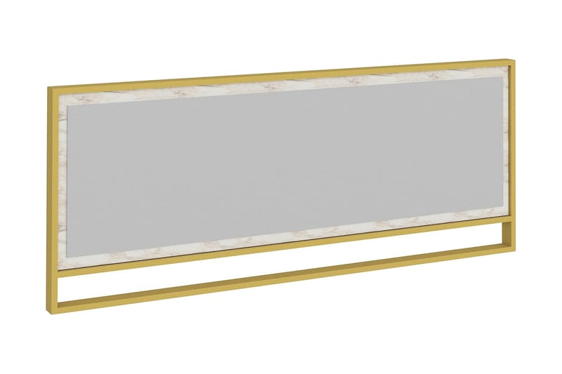 Spegel Chrostopher 90 cm - Guld|Vit - Hallspegel - Väggspegel
