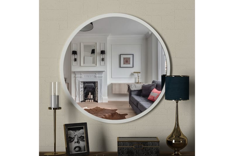 Spegel Coner 59 cm - Vit - Hallspegel - Väggspegel
