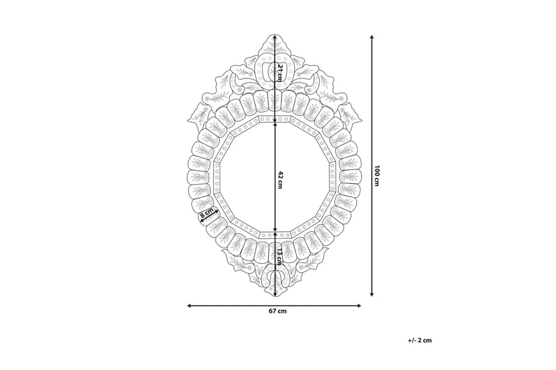 Spegel Craon 67 cm - Silver - Inredning - Spegel - Väggspegel