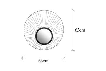 Spegel Daisy 63 cm - Svart - Inredning - Spegel - Väggspegel