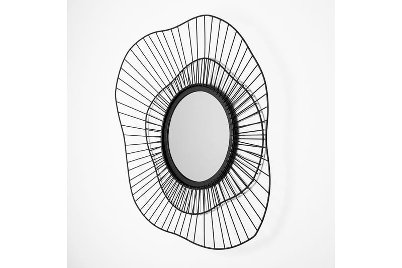 Spegel Euro Flora - Svart - Hallspegel - Väggspegel