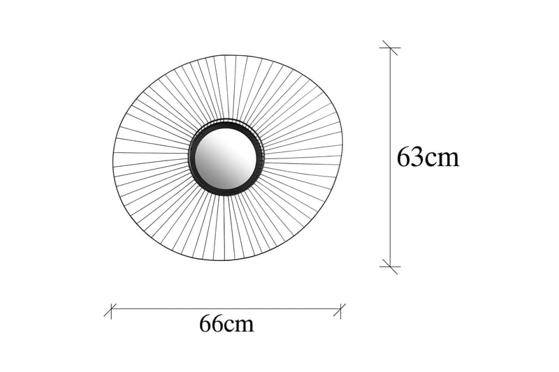 Spegel Felt - Svart - Inredning - Spegel - Väggspegel