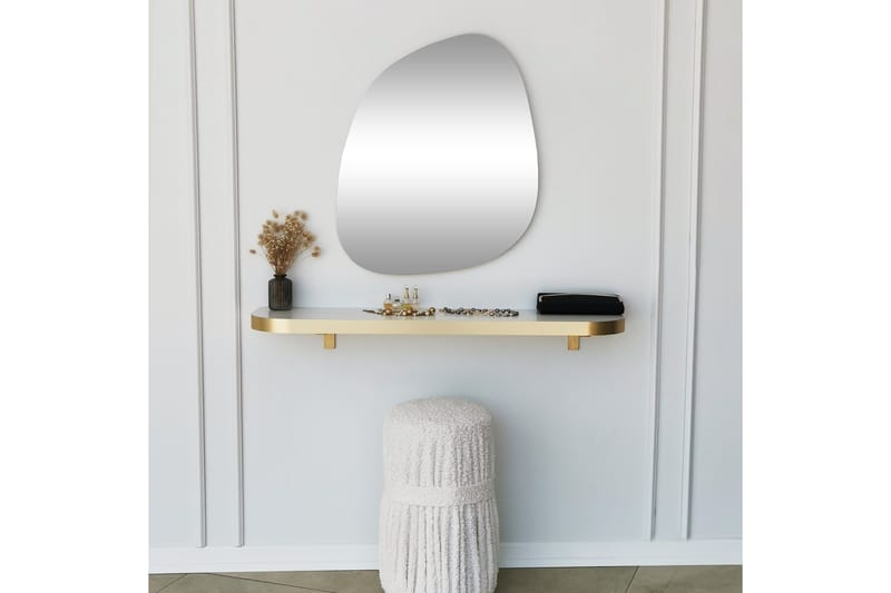 Spegel Greevston 58 cm Asymmetrisk - Guld - Inredning - Spegel - Väggspegel