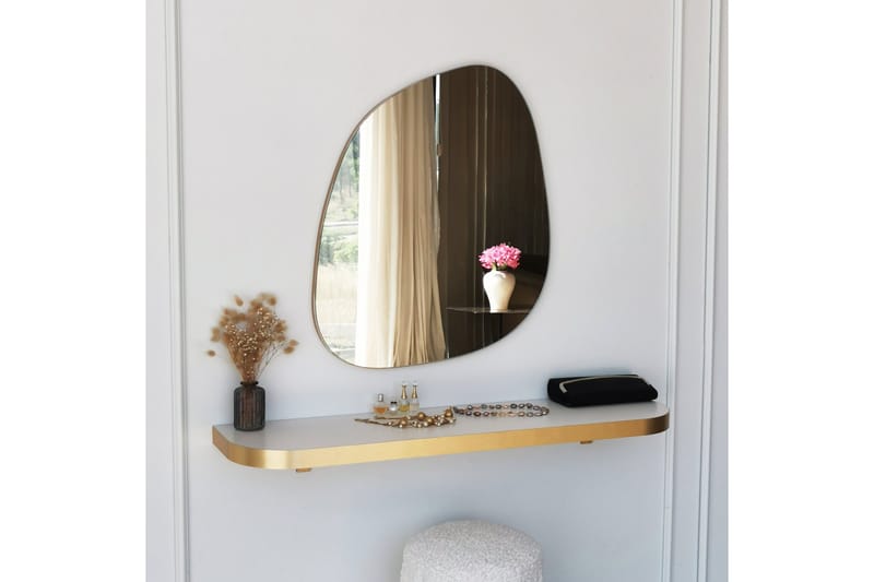 Spegel Greevston 58 cm Asymmetrisk - Guld - Inredning - Spegel - Väggspegel