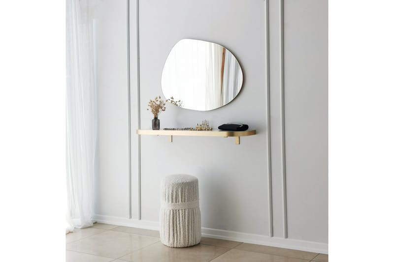 Spegel Gustow 75 cm Rektangulär - Guld - Inredning - Spegel - Väggspegel
