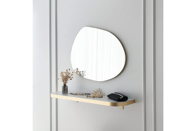 Spegel Gustow 75 cm Rektangulär - Guld - Inredning - Spegel - Väggspegel