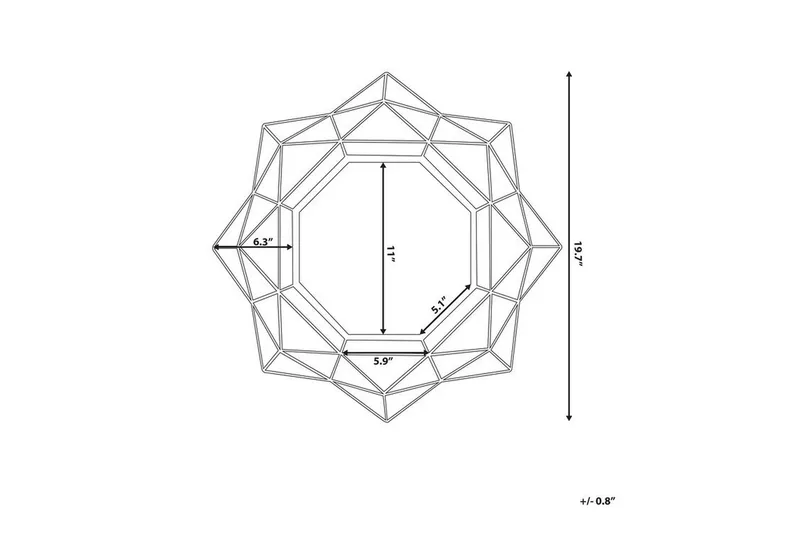 Spegel Hillion 50 cm - Guld - Inredning - Spegel - Väggspegel