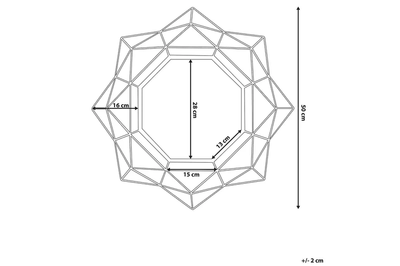 Spegel Hillion 50 cm - Guld - Inredning - Spegel - Väggspegel