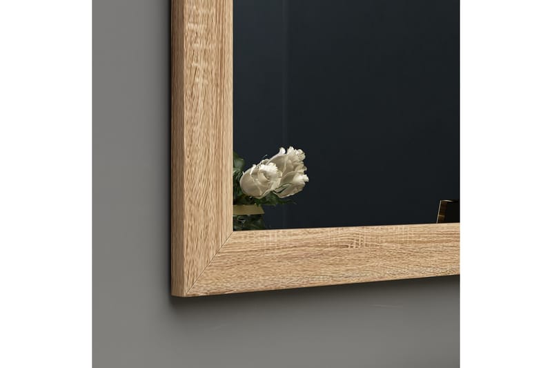Spegel Iuydu 50 cm Rektangulär - Trä/Natur - Hallspegel - Väggspegel