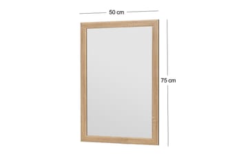 Spegel Iuydu 50 cm Rektangulär - Trä/Natur - Inredning - Spegel - Väggspegel