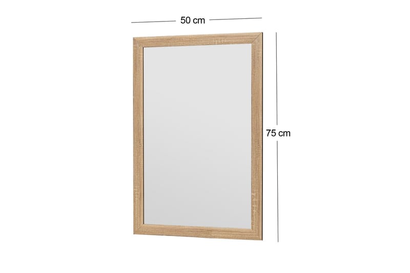 Spegel Iuydu 50 cm Rektangulär - Trä/Natur - Inredning - Spegel - Väggspegel