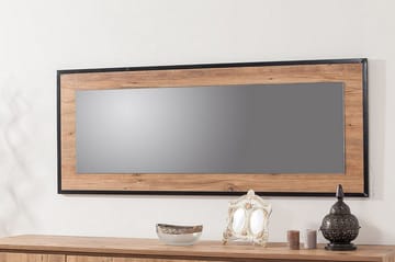 Spegel Kerven 60 cm - Trä|natur|Svart - Inredning - Spegel - Väggspegel