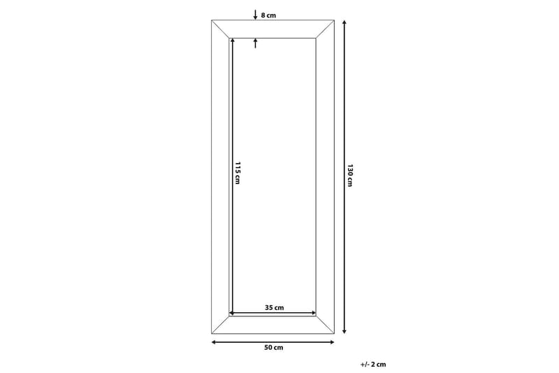 Spegel Khadeshia 50x130 cm - Svart - Inredning - Spegel - Väggspegel