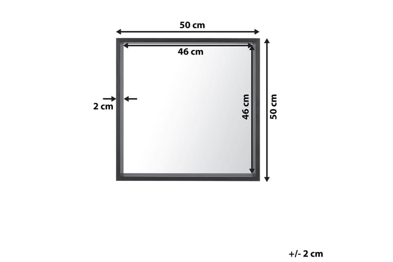 Spegel Klaudt 50x50 cm - Svart - Hallspegel - Väggspegel