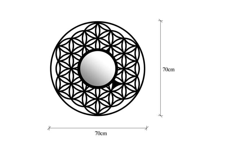 Spegel Life - Svart - Hallspegel - Väggspegel