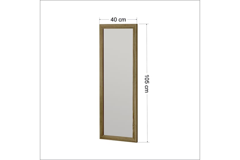 Spegel Lipa 40 cm Rektangulär - Trä/Natur - Inredning - Spegel - Väggspegel