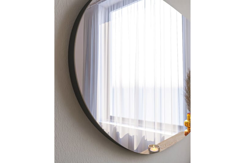 Spegel Lopi 52 cm Asymmetrisk - Svart - Hallspegel - Väggspegel