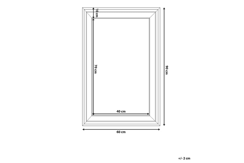 Spegel Lunel 61 cm - Vit - Inredning - Spegel - Väggspegel