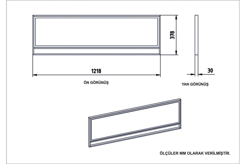 Spegel Mangles 122 cm - Guld|Vit - Inredning - Spegel - Väggspegel