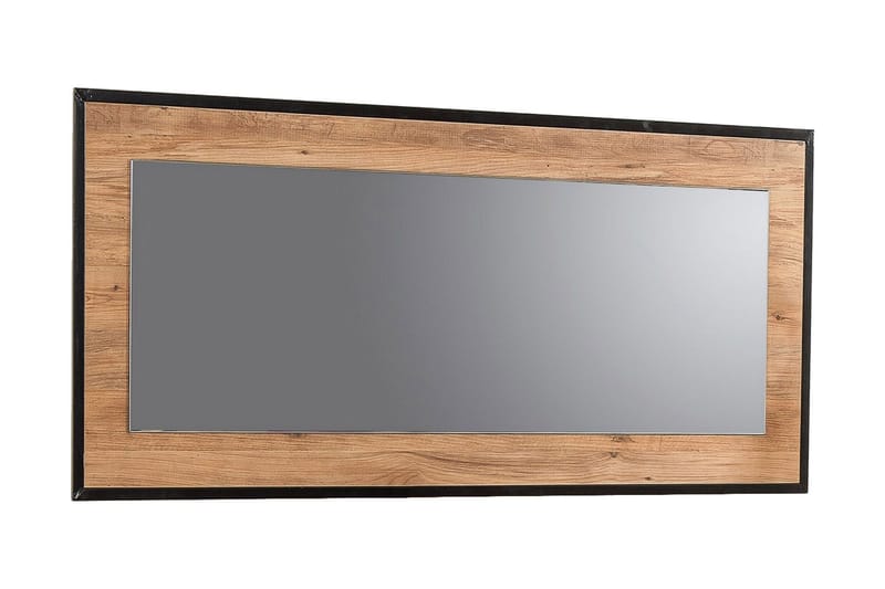 Spegel Mansouri 60 cm - Trä|natur|Svart - Hallspegel - Väggspegel