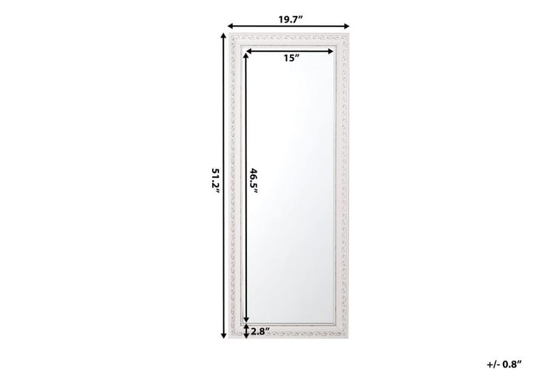 Spegel Mauleon 50 cm - Vit - Hallspegel - Väggspegel