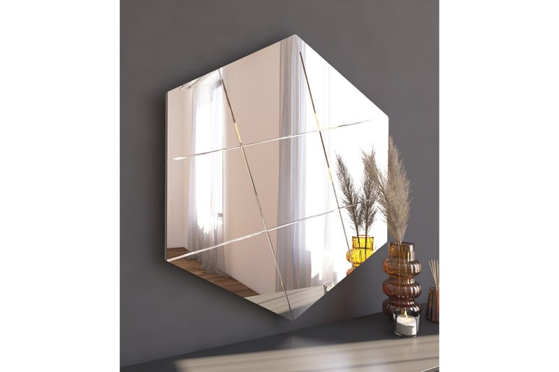 Spegel Nady 70 cm Rektangulär - Vit - Hallspegel - Väggspegel