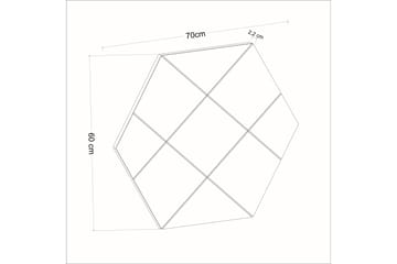 Spegel Nady 70 cm Rektangulär - Vit - Inredning - Spegel - Väggspegel