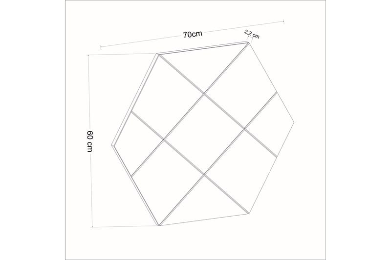 Spegel Nady 70 cm Rektangulär - Vit - Hallspegel - Väggspegel