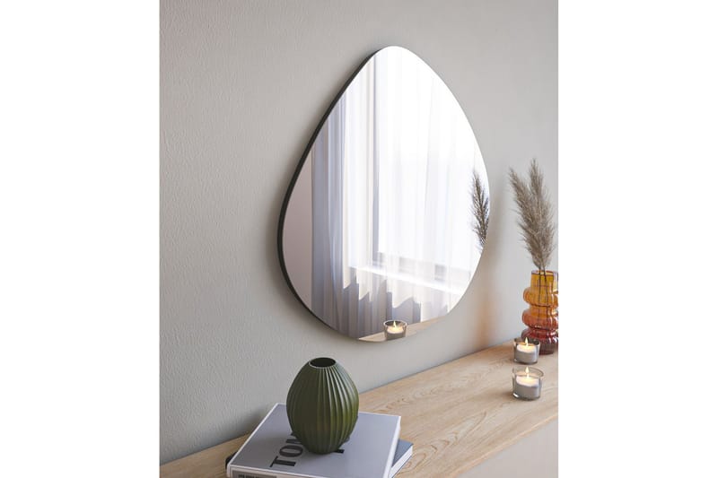 Spegel Omilo 60 cm Asymmetrisk - Svart - Inredning - Spegel - Väggspegel