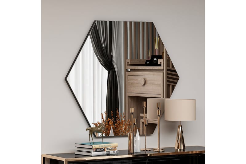 Spegel Rubal 70 cm Rektangulär - Svart - Hallspegel - Väggspegel