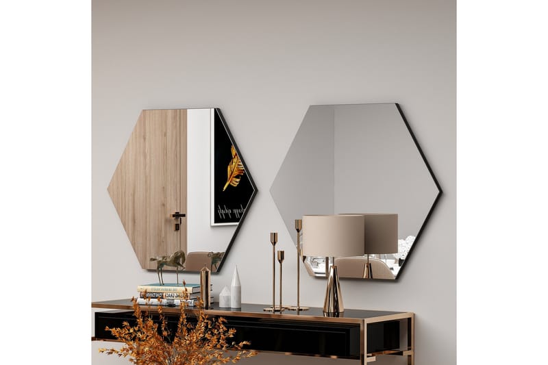 Spegel Rubal 70 cm Rektangulär - Svart - Hallspegel - Väggspegel