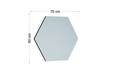 Spegel Rubal 70 cm Rektangulär - Svart - Inredning - Spegel - Väggspegel