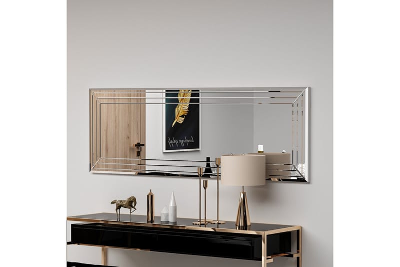 Spegel Rupan 40 cm Rektangulär - Vit - Hallspegel - Väggspegel