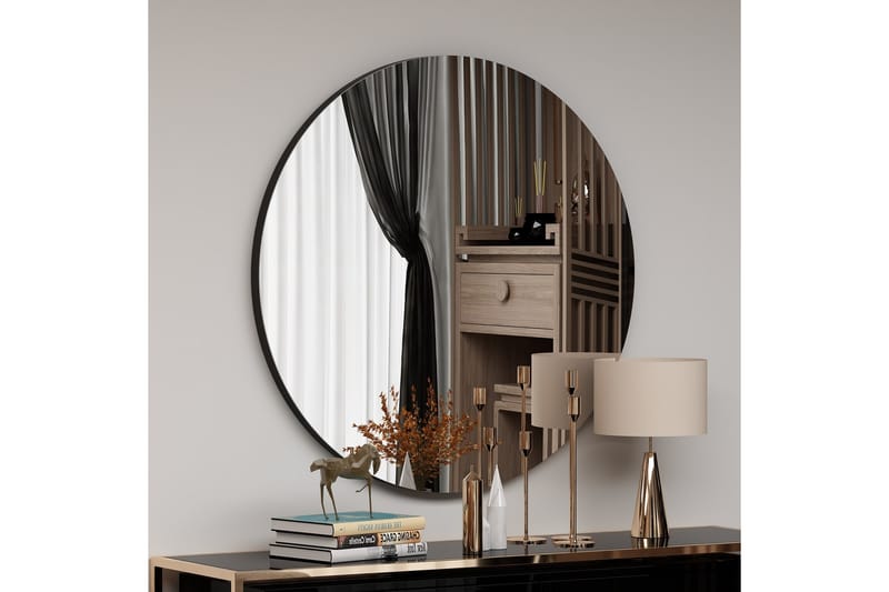 Spegel Rusan 70 cm Rektangulär - Svart - Hallspegel - Väggspegel