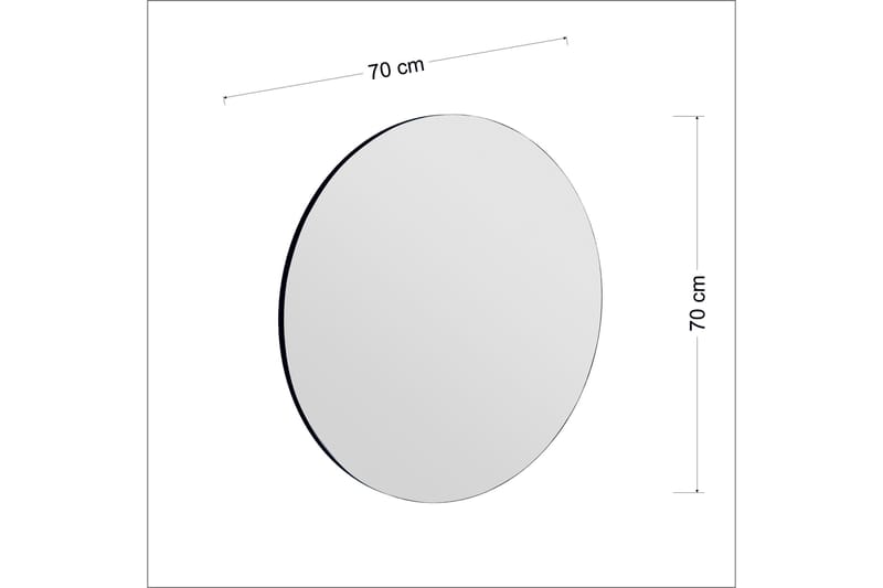 Spegel Rusan 70 cm Rektangulär - Svart - Inredning - Spegel - Väggspegel