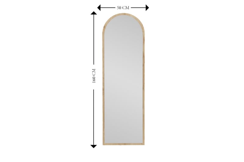 Spegel Rusele 50 cm Rektangulär - Trä/Natur - Hallspegel - Helkroppsspegel - Väggspegel
