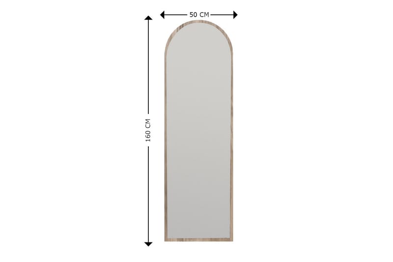 Spegel Rusele 50 cm Rektangulär - Valnöt - Hallspegel - Helkroppsspegel - Väggspegel