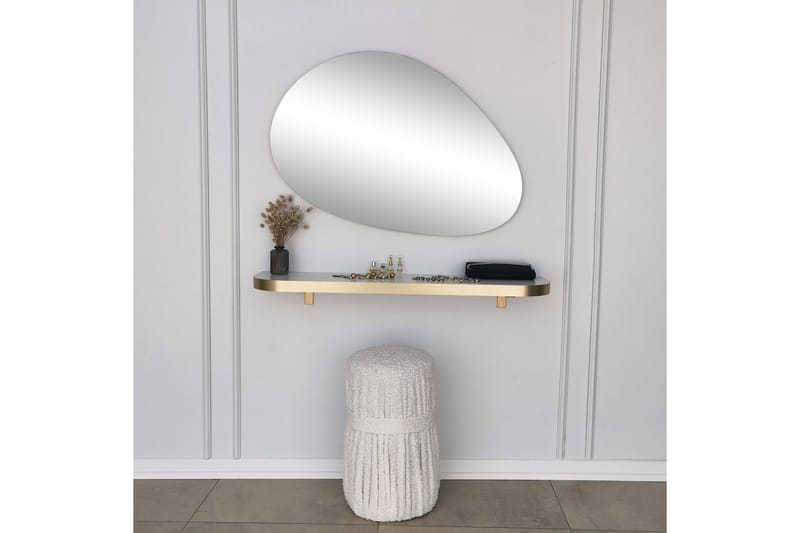 Spegel Ruzina 90 cm Rektangulär - Guld - Hallspegel - Väggspegel