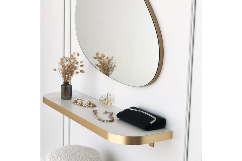 Spegel Ruzina 90 cm Rektangulär - Guld - Inredning - Spegel - Väggspegel