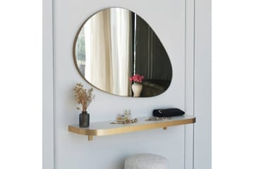 Spegel Ruzina 90 cm Rektangulär - Guld - Inredning - Spegel - Väggspegel