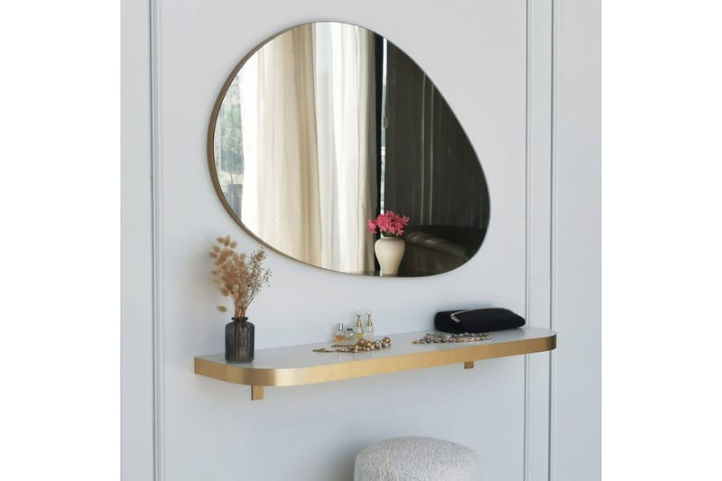 Spegel Ruzina 90 cm Rektangulär - Guld - Inredning - Spegel - Väggspegel