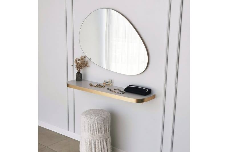 Spegel Ruzina 90 cm Rektangulär - Guld - Inredning - Spegel - Väggspegel
