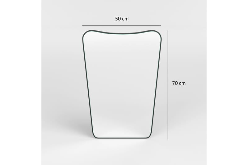 Spegel Sachin 50 cm Asymmetrisk - Svart - Inredning - Spegel - Väggspegel